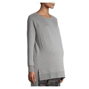 Time and Tru Maternity Long Sleeve Tunic Shirt Top Medium Grey Heather XL 16-18